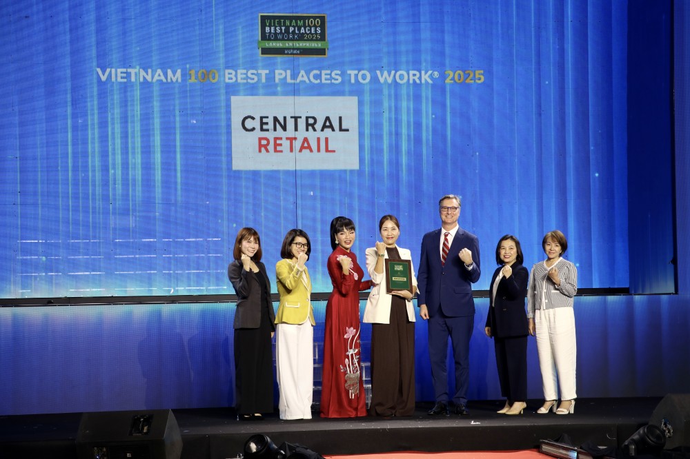 Central Retail nhận giải thưởng “Top 100 Nơi làm việc tốt nhất Việt Nam” 2025